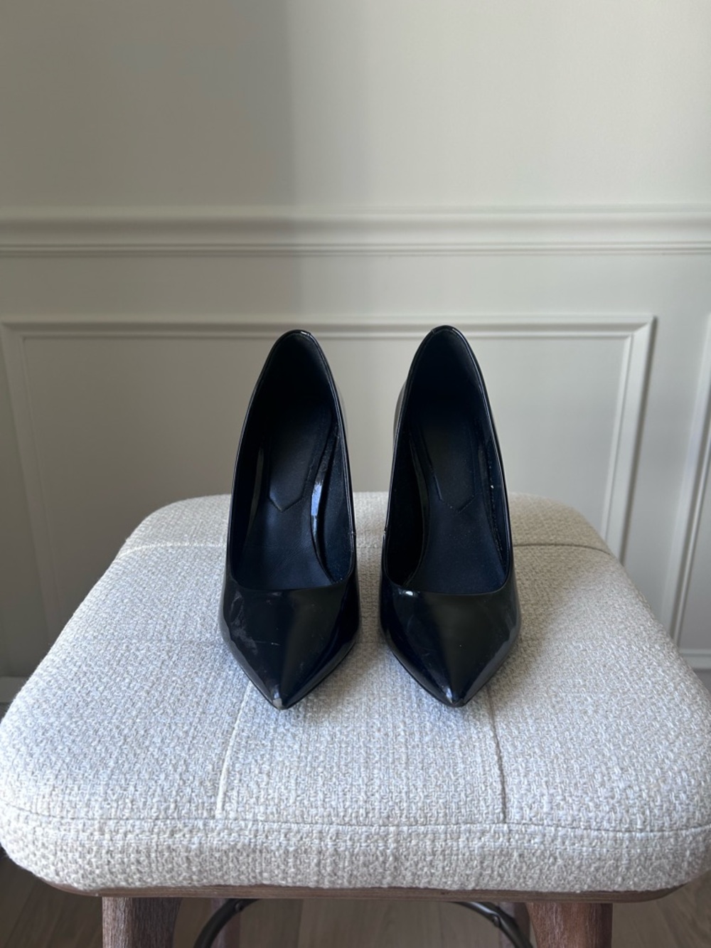 Aldo Black Patent Pointed-Toe Stiletto Pump - Picture 4 of 6